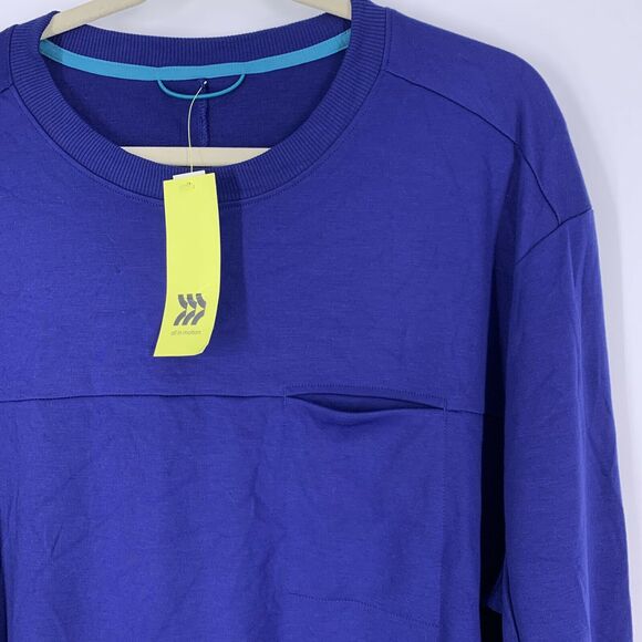 All in Motion Small Ponte Crew Neck Sweatshirt Indigo Blue NWT - Picture 6 of 7